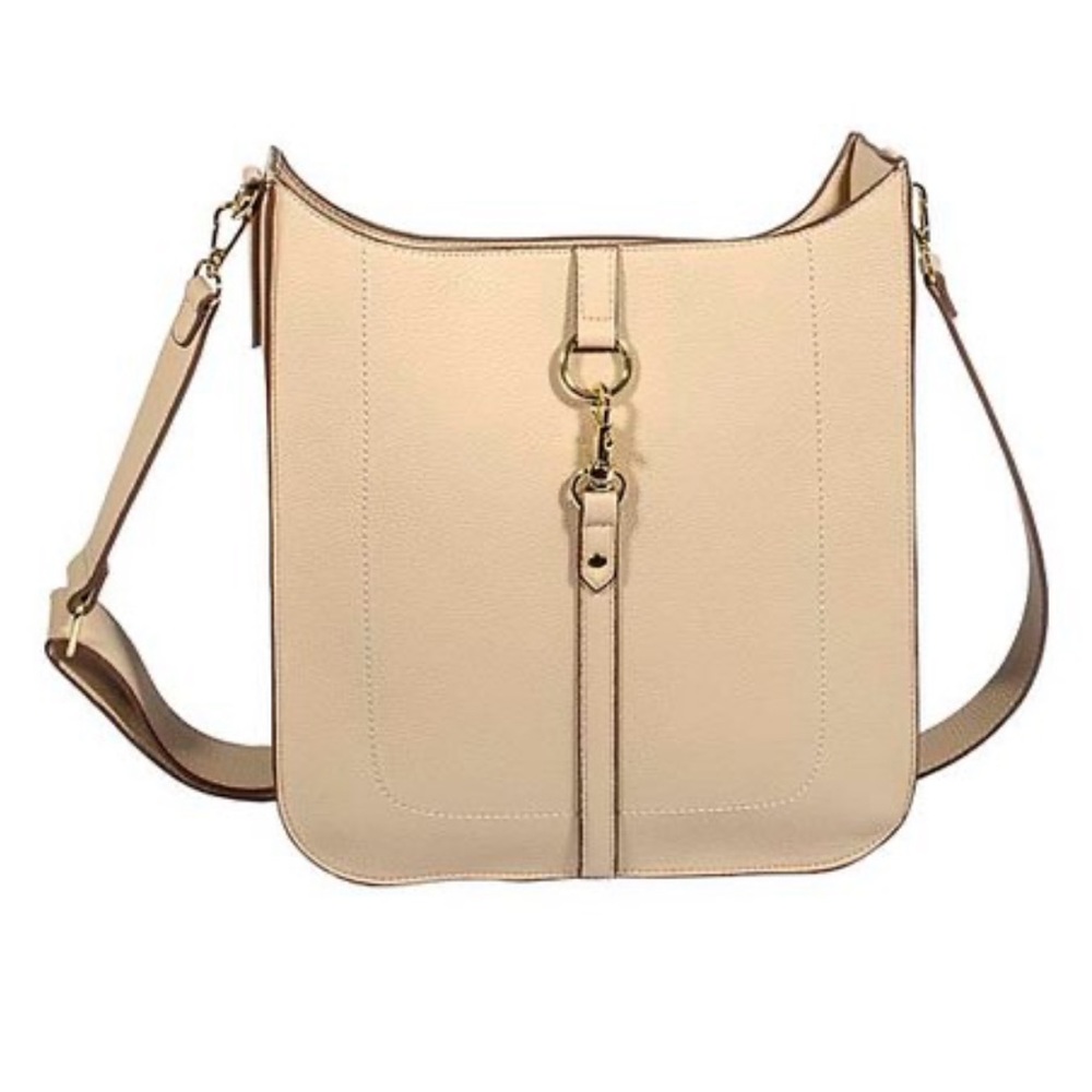 Neiman Marcus Light Taupe Cream Parker Shoulder Bag NWT